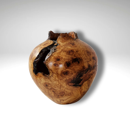 Click to view detail for JW-241 Aspen Burl Hollow Woodturning 6x6 $375